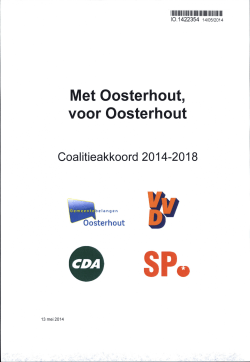 Coalitieakkoord Oosterhout