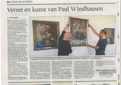 Verzet en kunst van Paul Windhausen - OLV