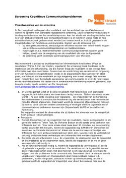 Handleiding screening cogntieve