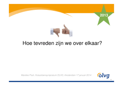 Hoe tevreden zijn we over elkaar?