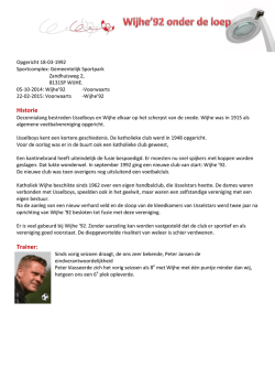 Historie Trainer: - SV Voorwaarts Twello