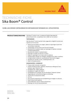 Technische fiche Sika Boom® Control (pdf, 0,19 MB)
