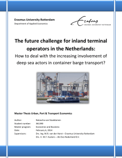 The future challenge for inland terminal operators in the Netherlands: