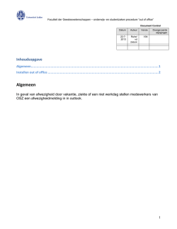 Instellen out of office