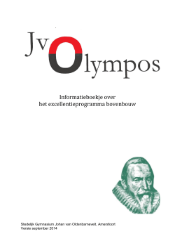 leerlinginformatieboekje JvO Olympos
