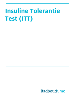Insuline Tolerantie Test (ITT)