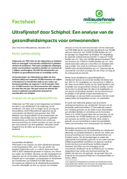 Factsheet ultrafijnstof door Schiphol