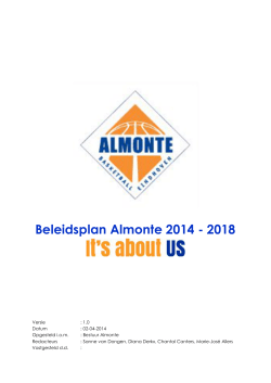 140402 Beleidsplan Almonte v1 0