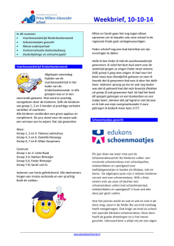 In dit nummer &bull; Voorleeswedstrijd Kinderboekenweek