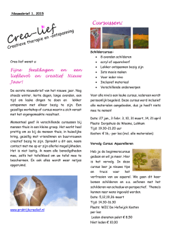 Download Nieuwsbrief - Crea-lief