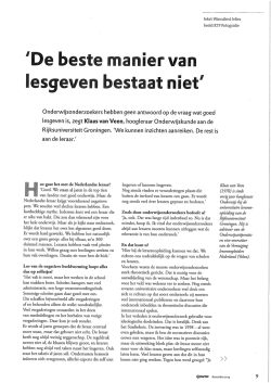 interview met Klaas van Veen - Rijksuniversiteit Groningen