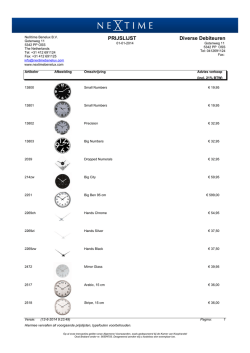 Prijslijst 2014 - NeXtime Benelux