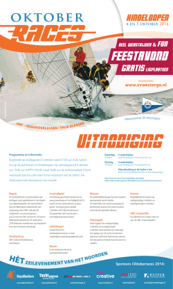 Oktoberraces - Watersportverbond
