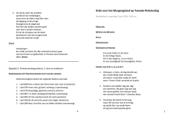 Orde voor het Morgengebed op Tweede Pinksterdag