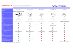 overzicht alarmsystemen