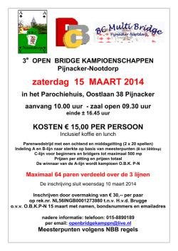 informatie - Pijnackerse Bridge Club