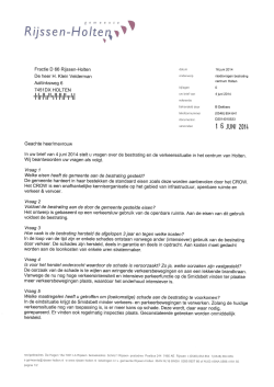 collegebeantwoording vragen D66 4 juni 2014 - Rijssen
