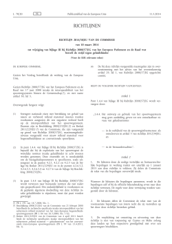Richtlijn 2014/38/EU van de Commissie van 10 maart