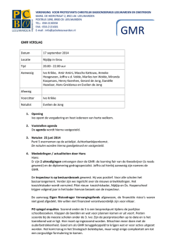 GMR VERSLAG - PCBO Leeuwarden