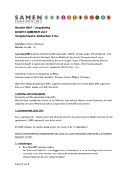 Notulen GMR vergadering 9 september 2014