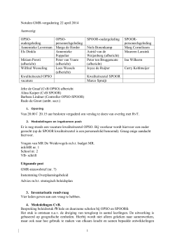 Notulen GMR-vergadering 22 april 2014 Aanwezig