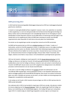 GMR jaarverslag 2013 - IRISKampen Christelijk primair onderwijs