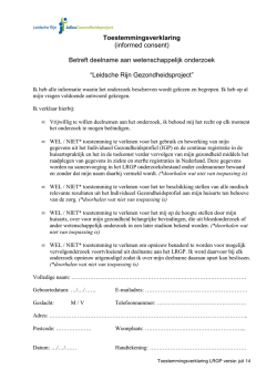 Download de toestemmingsverklaring en vul deze in.
