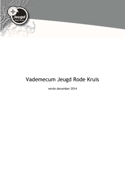 Vademecum Jeugd Rode Kruis - Vrijwilliger bij Rode Kruis
