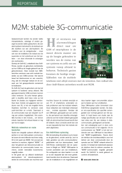 M2M: stabiele 3G-communicatie