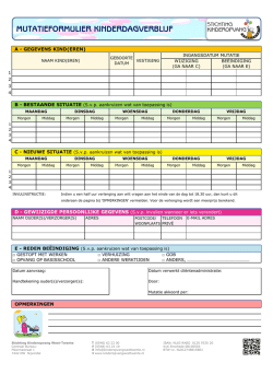 Mutatieformulier Kinderdagverblijf (KDV)