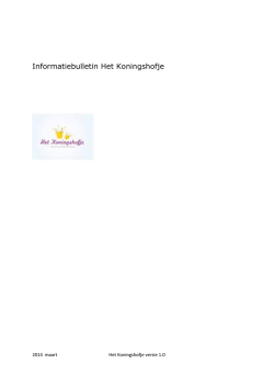 Informatie GOB versie 1.1 - Gastouderbureau Het Koningshofje