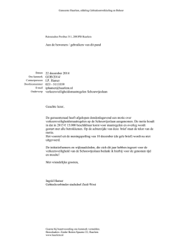 Besluit van Gemeenteraad m.b.t. de voorgestelde