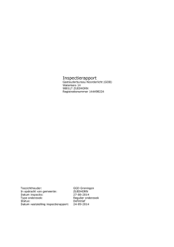 Inspectierapport 2014 - Gastouderbureau Noorderlicht