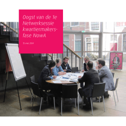 Oogst van de 1e Netwerksessie kwartiermakers