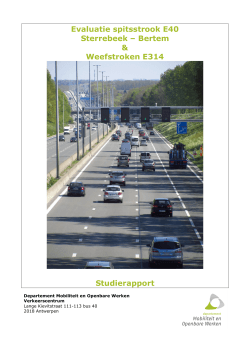 Download het rapport Evaluatie Spitsstrook E40 en Weefstroken E314