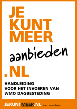 HANDLEIDING VOOR HET INVOEREN VAN WMO