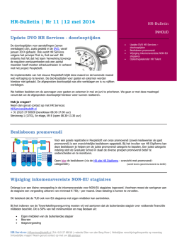 HR-Bulletin | Nr 11 |12 mei 2014