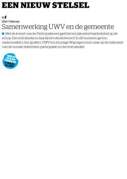 EEN NIEUW STELSEL