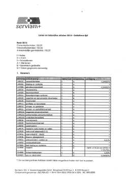 Indexaties oktober 2014