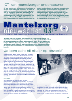 Mantelzorg Nieuwsbrief 2013. nr.3