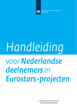 Handleiding Eurostars 2014 - Rijksdienst voor Ondernemend