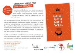 Gooi god niet weg?! - deMens.nu Provincie Antwerpen