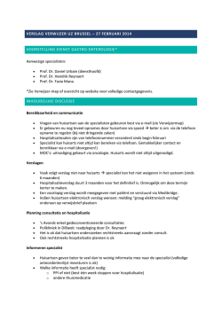 VERSLAG VERWIJZER UZ BRUSSEL – 27 FEBRUARI 2014
