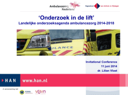 Landelijke onderzoeksagenda ambulancezorg 2014
