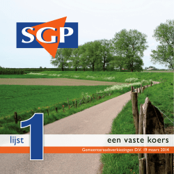een vaste koers - SGP Reimerswaal