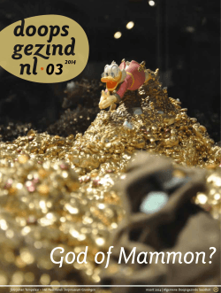 God of Mammon? - Algemene Doopsgezinde Sociëteit