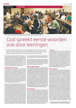 God spreekt eerste woorden ook door leerlingen