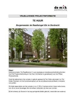 Burgemeester de Raadtsingel 93c Dordrecht | De Mik Brochure