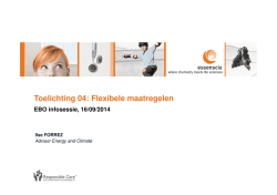 Toelichting 04: Flexibele maatregelen