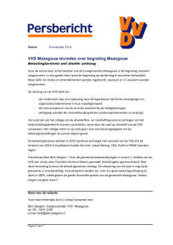 VVD Maasgouw tevreden over begroting Maasgouw